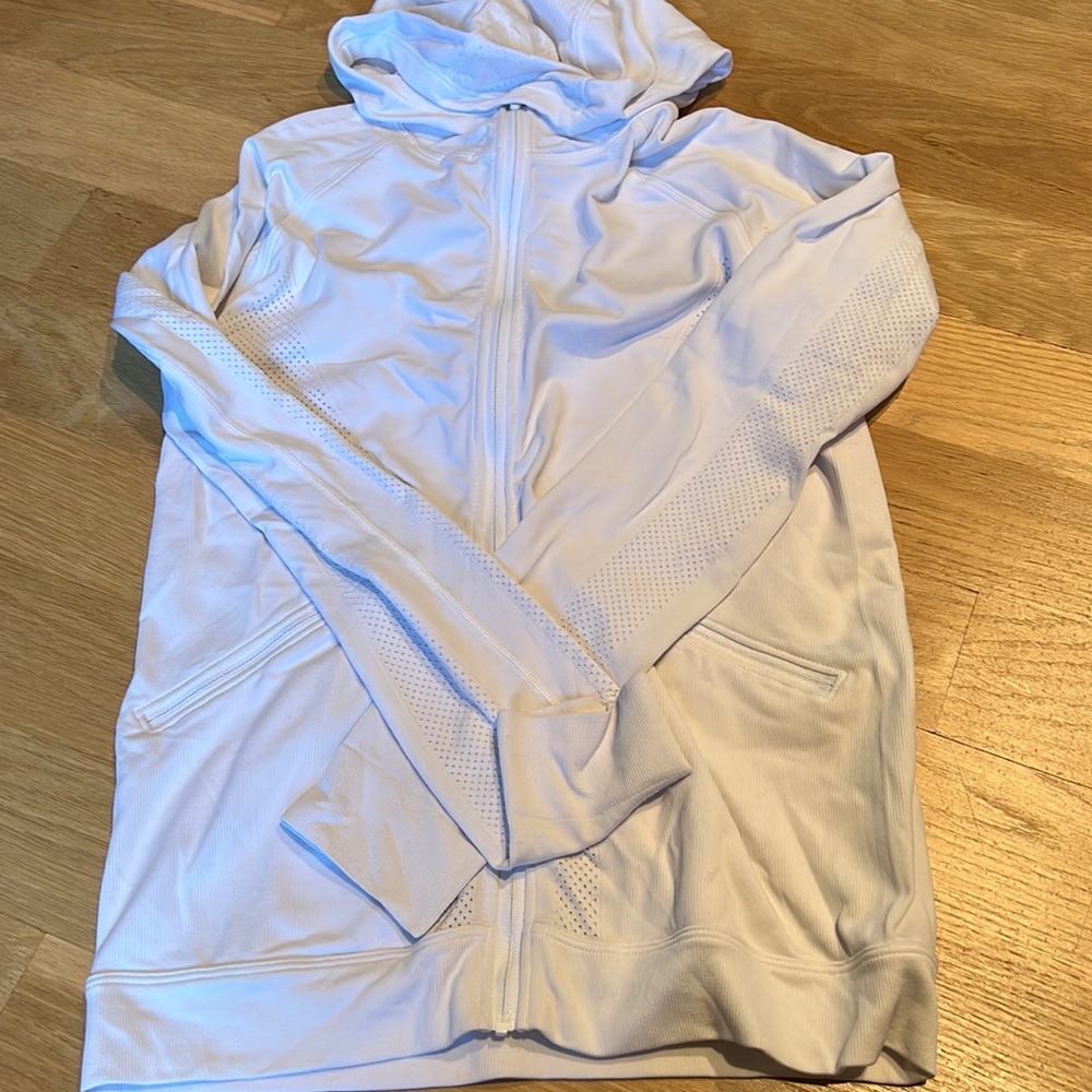 White lululemon full zip
